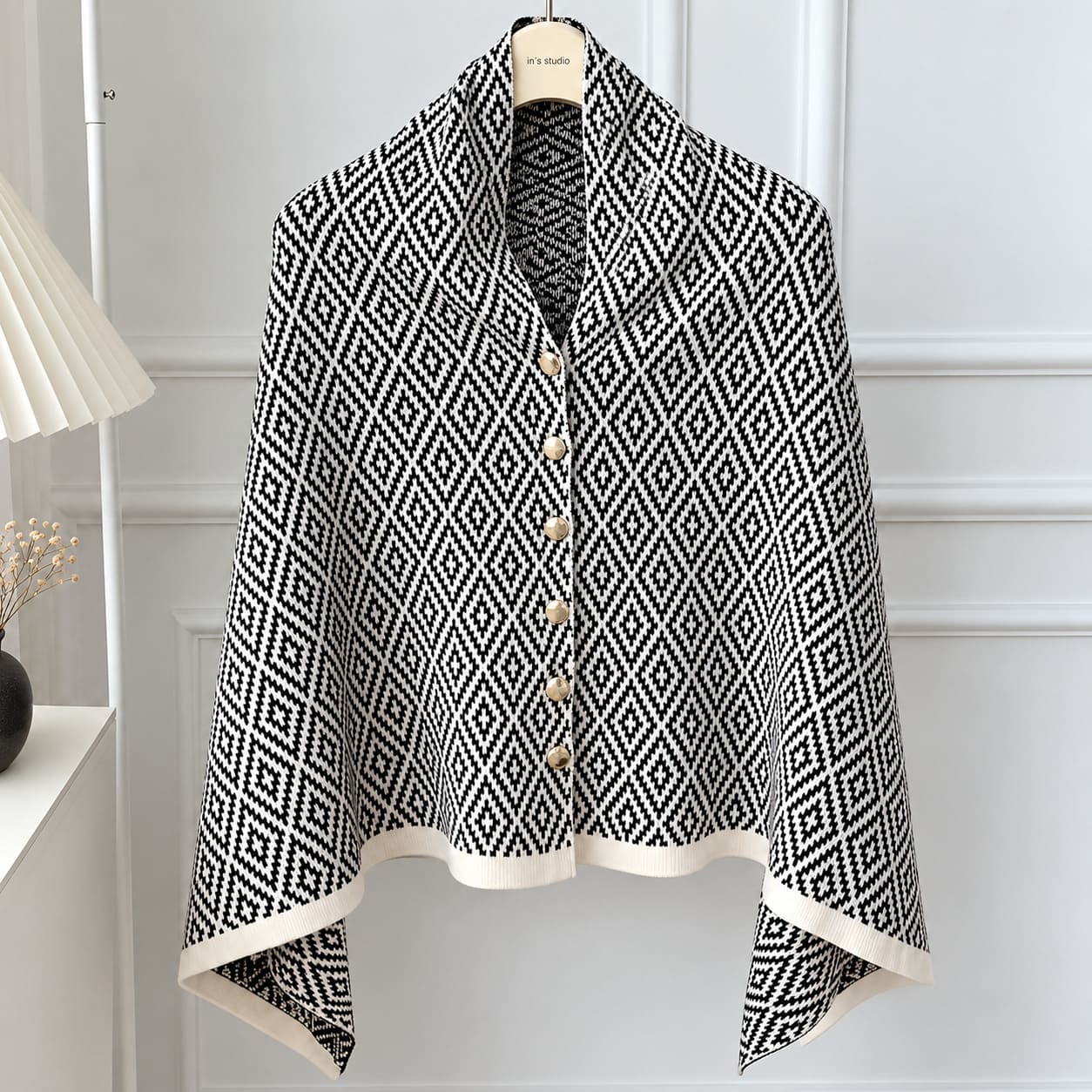 Poncho Button Sweater