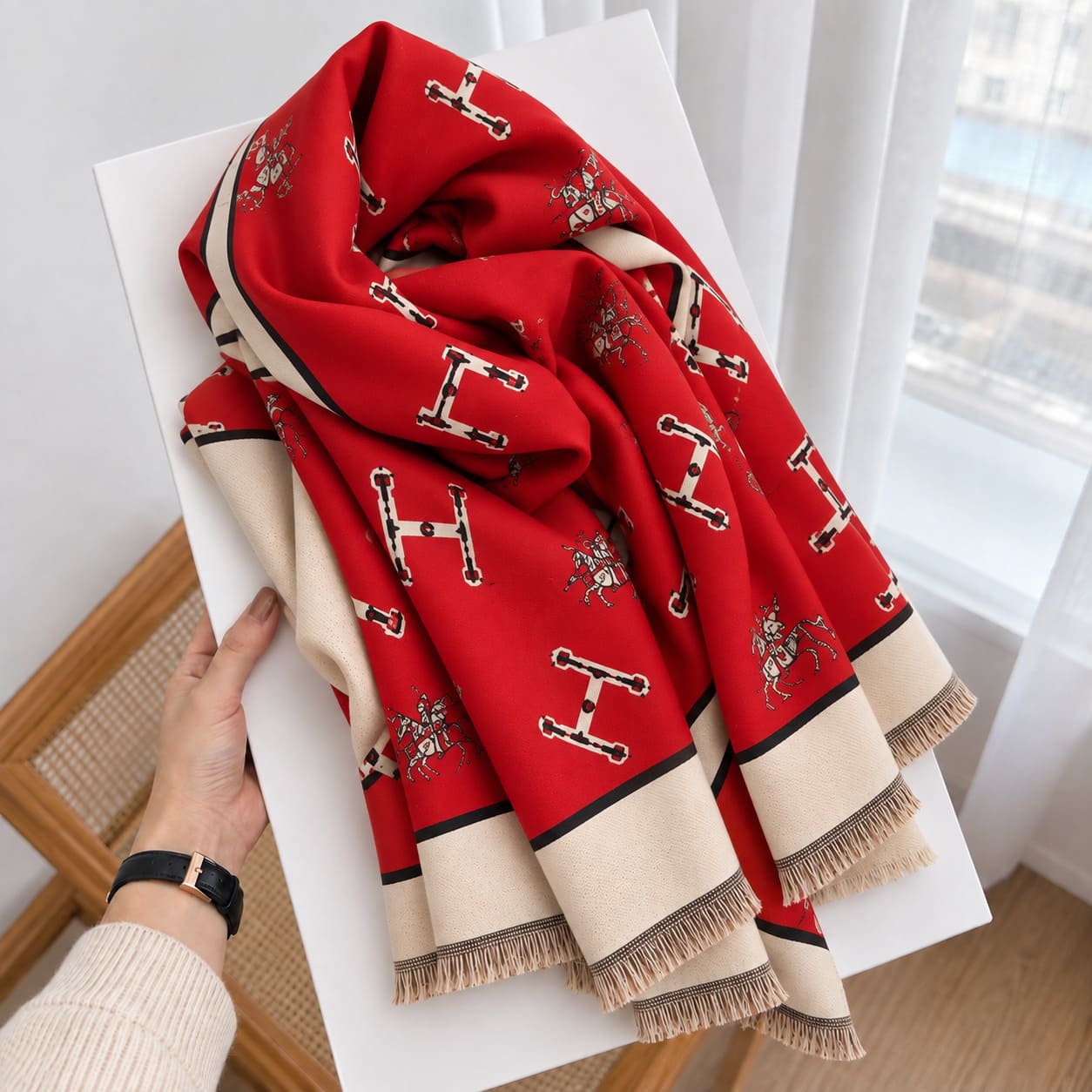 Core Spun Yarn Winter Scarf