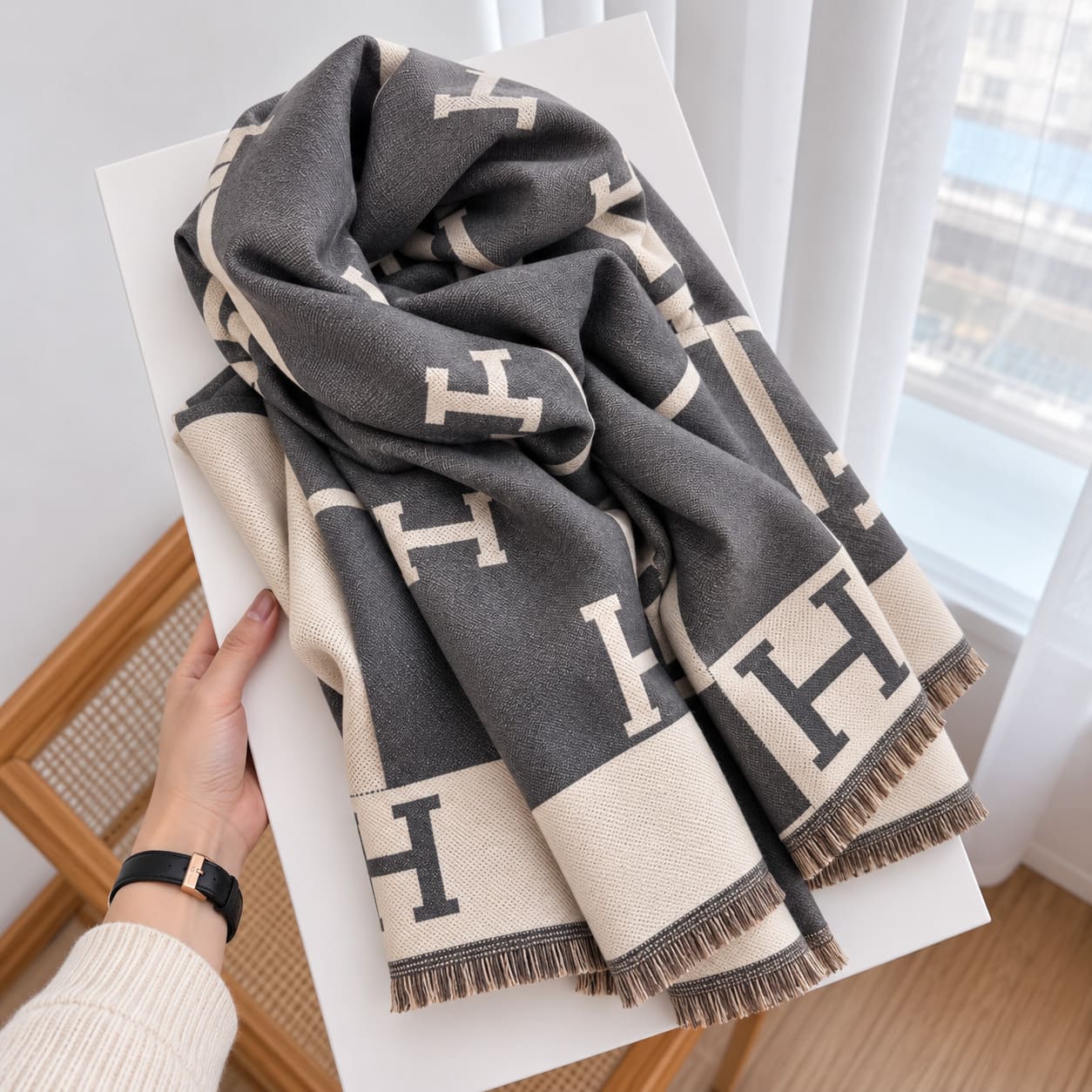 Core Spun Yarn Winter Scarf