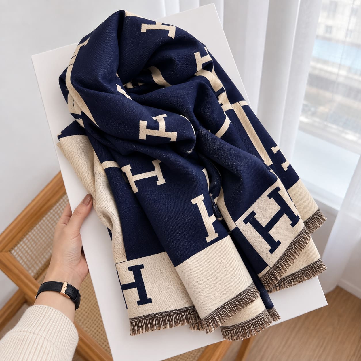 Core Spun Yarn Winter Scarf