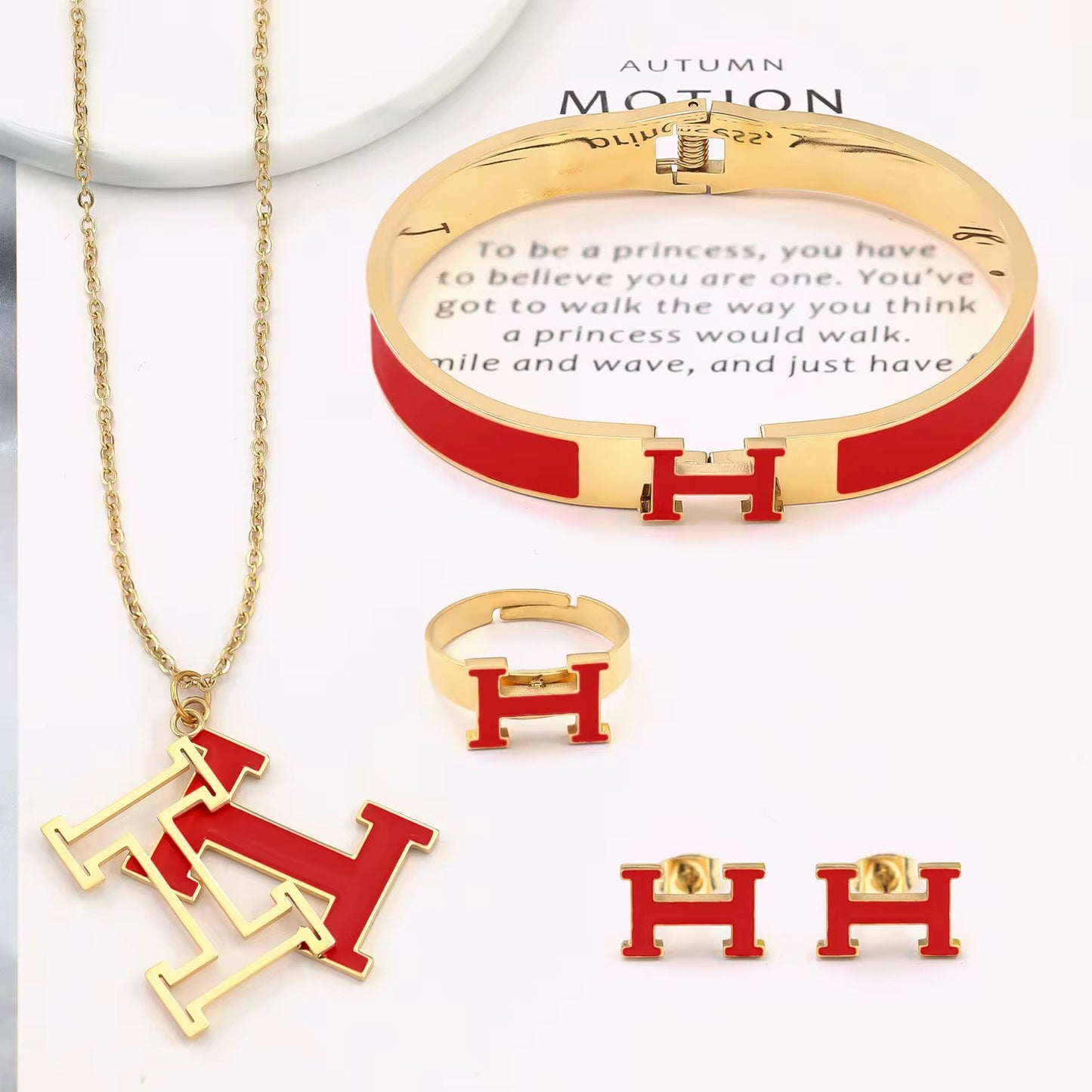 Titanium  stainless Steel Jewelries set