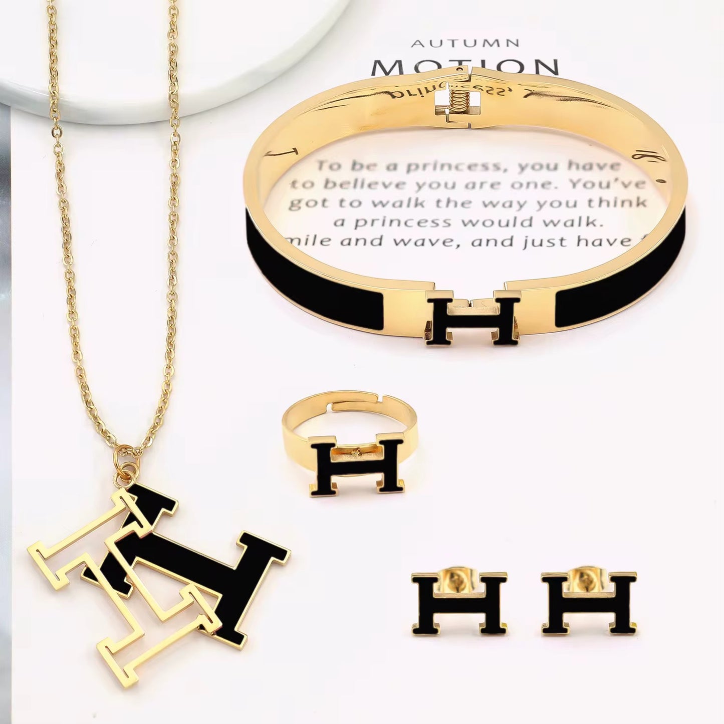 Titanium  stainless Steel Jewelries set