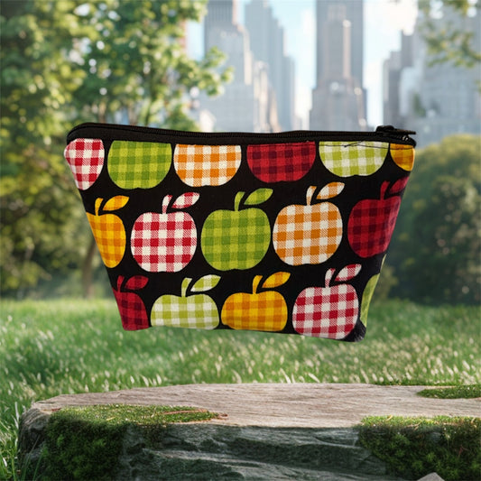 Apple Zipper make up Bag