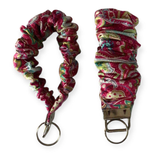 Hot pink scrunchie Key Fob