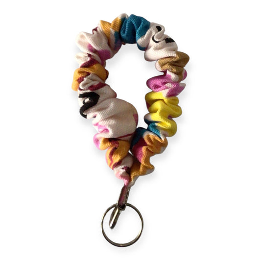Colorful Scrunchies key Fob