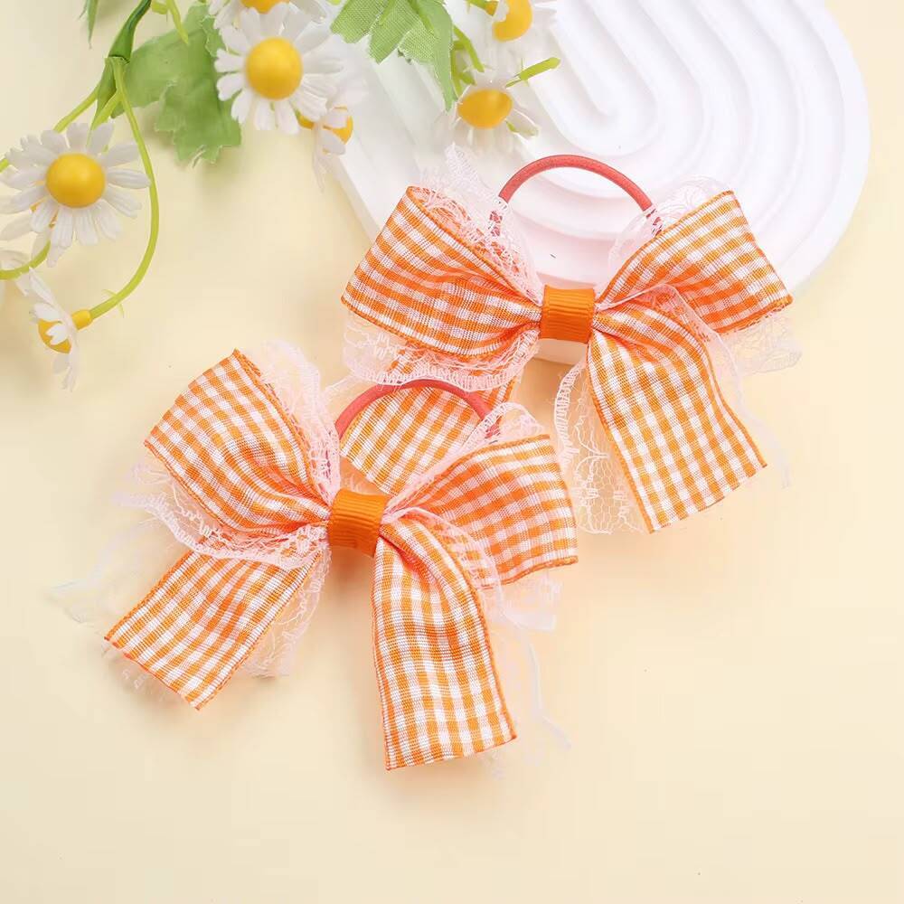 Gingham Hair Bow Tie