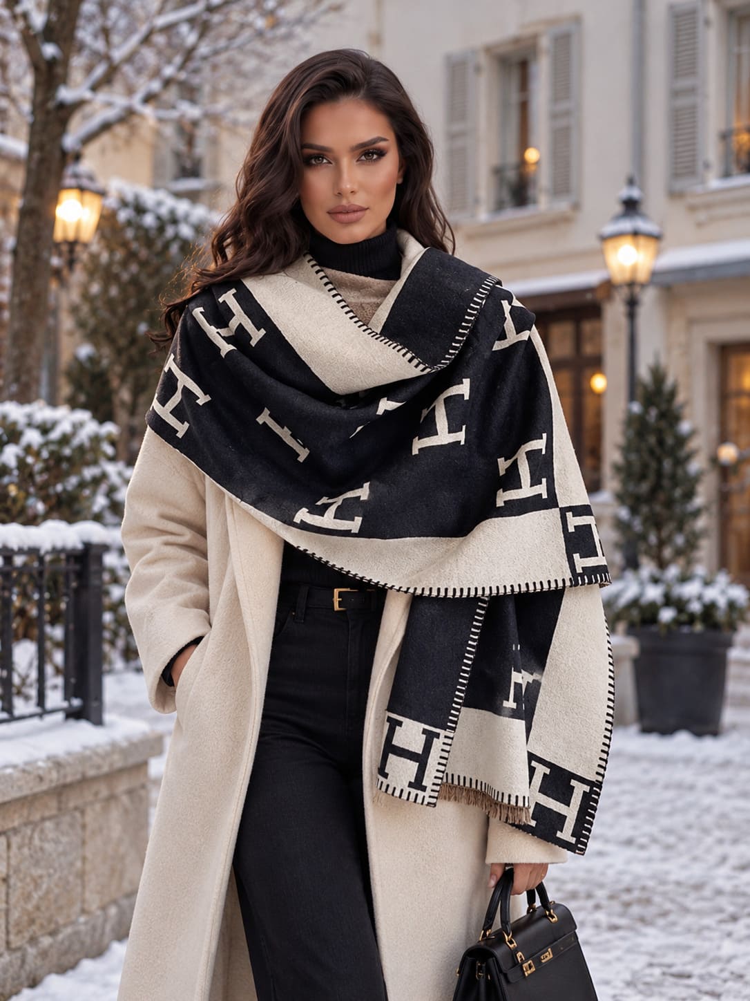 Core Spun Yarn Winter Scarf